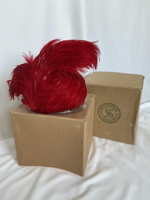 Handmade Jack Mconnell Red Feather Hat...