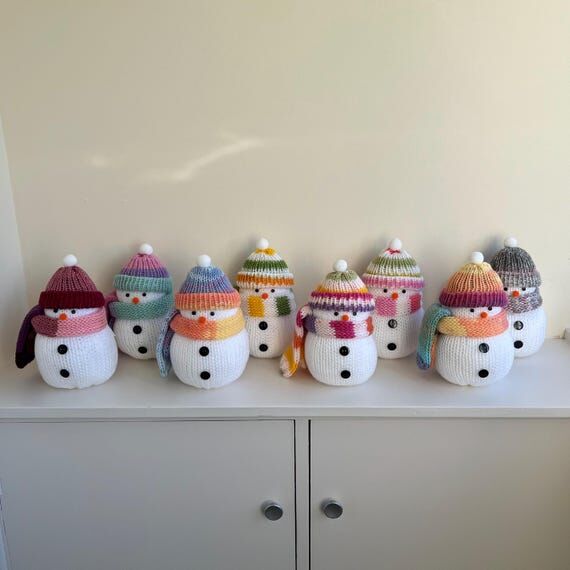 Handmade knitted novelty colourful stuffed sn...