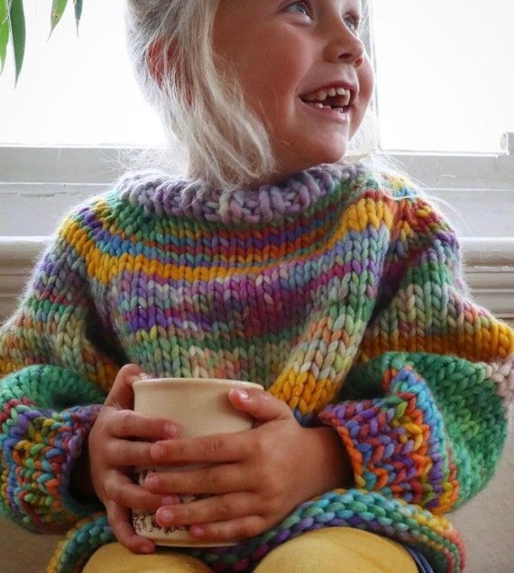 Adventure Sweater. Kids Raglan Super Chunky K...