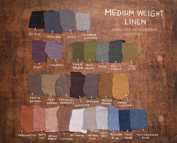 Linen Fabric by meter - Oeko-Tex Certified - ...