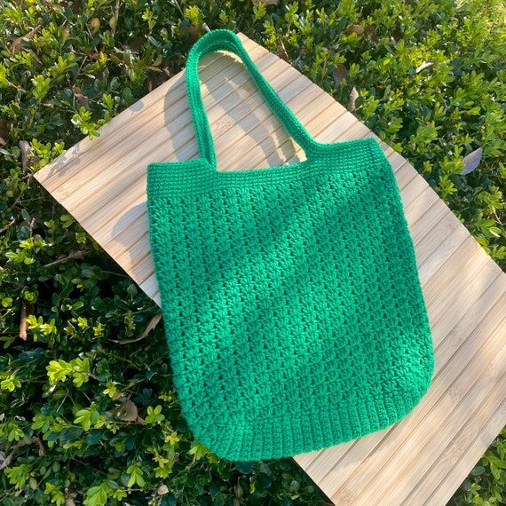Green Crochet Bag | Laptop Bag | Boho Chic | ...