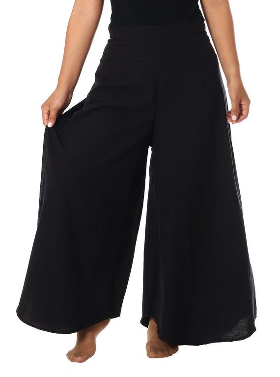 Wide Leg Pants Women - Black Palazzo Pants Wi...