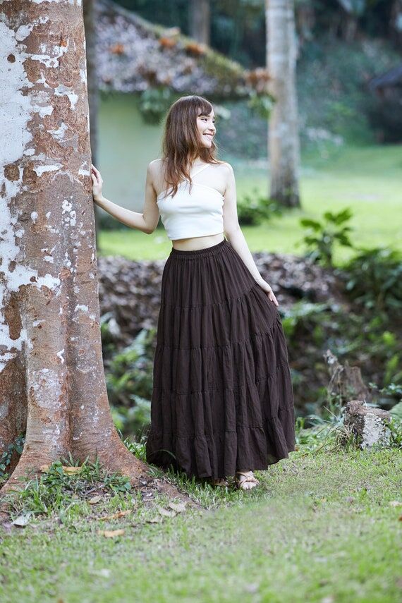 Brown Maxi Skirt Best Womens Clothing Boho - ...