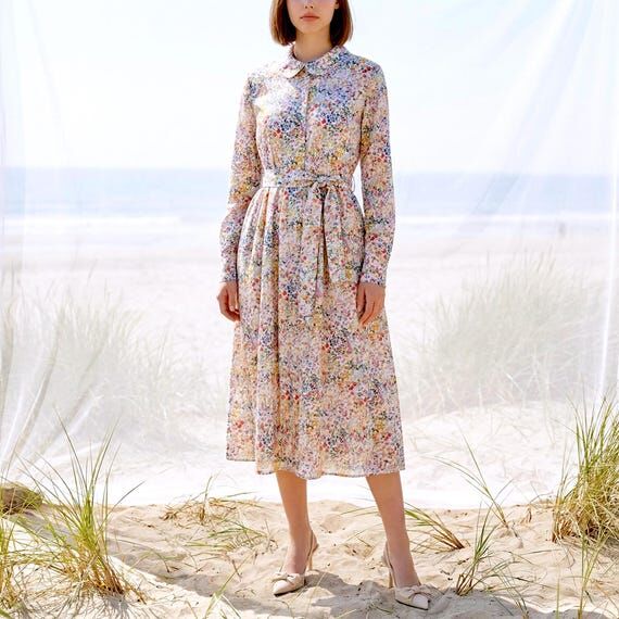 Liberty London Peter Pan Collared Long-sleeve...