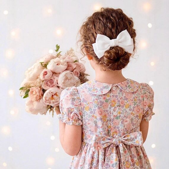 Liberty London Wedding Flower Girl Dress, Pet...