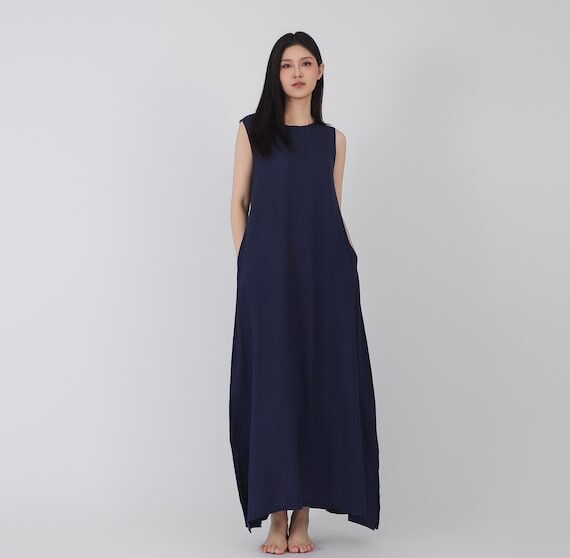 Minimal Above Ankle Length Dress with Pockets...