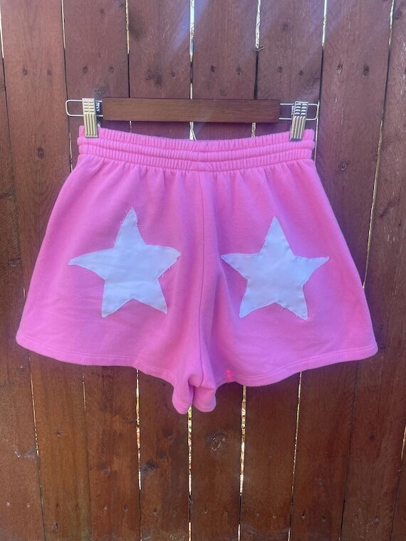 Upcycled Victoria Secert Pink Star Butt Sweat...