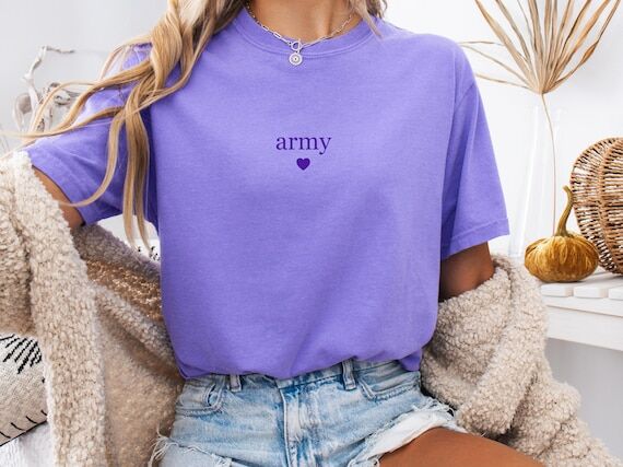 Purple Army K POP boy band concert shirt...