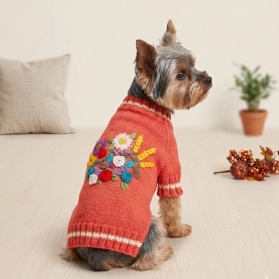 Large Dog Sweater for Medium Dogs, Knit Dog J...