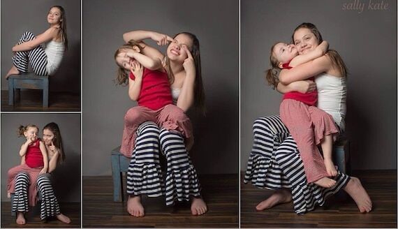 Girls Handmade Cropped Ruffle Pants...