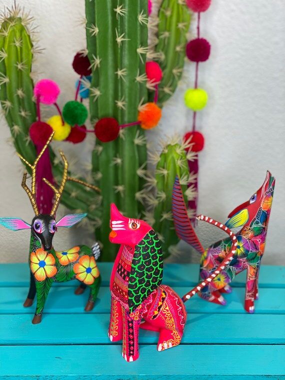 Handmade Copal Wood Alebrije: Mexican Folk Ar...