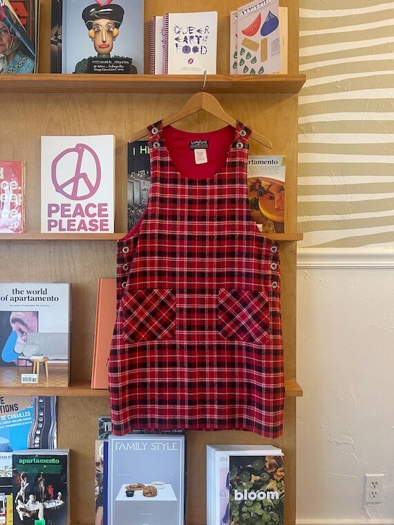 Vintage 90’s red black and plaid plaid jum...