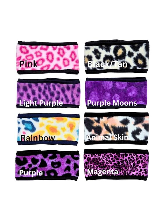 Cheetah fleece headbands, Halloween costume,...
