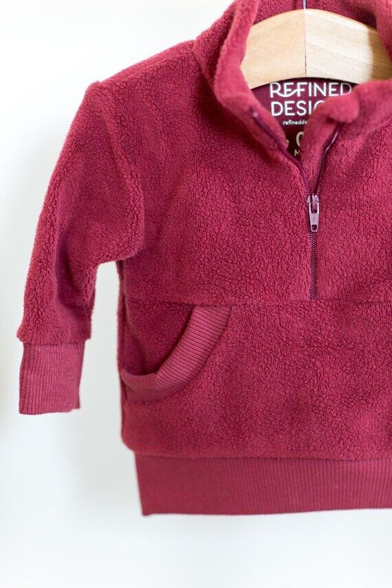 Baby Half Zip- Sweater- 100% Organic Cotton S...