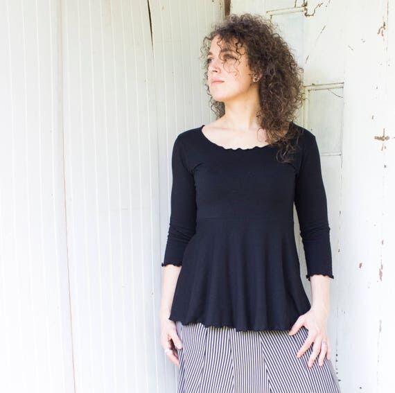 Blossom 3/4 Sleeve Top - Organic Fabric - Ma...
