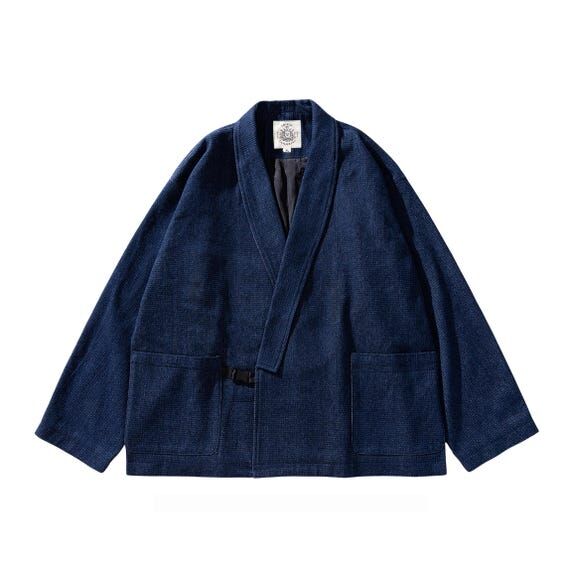 NAGI ｜Modern Blue Cotton Haori Jacket: Japa...