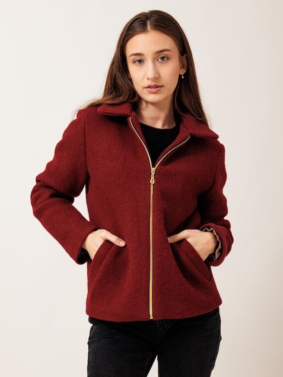 Women’s Wool Jacket – Boiled Wool Zip Jac...