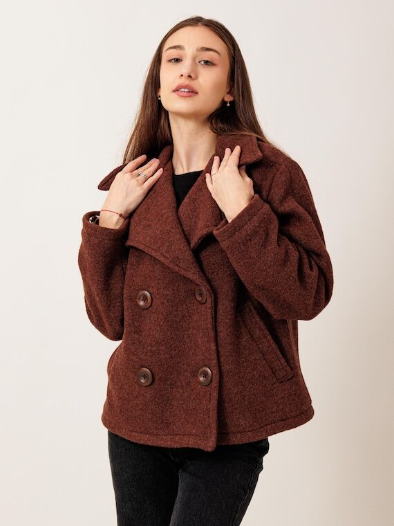 Handmade Women’s Wool Jacket | Buttoned Boi...