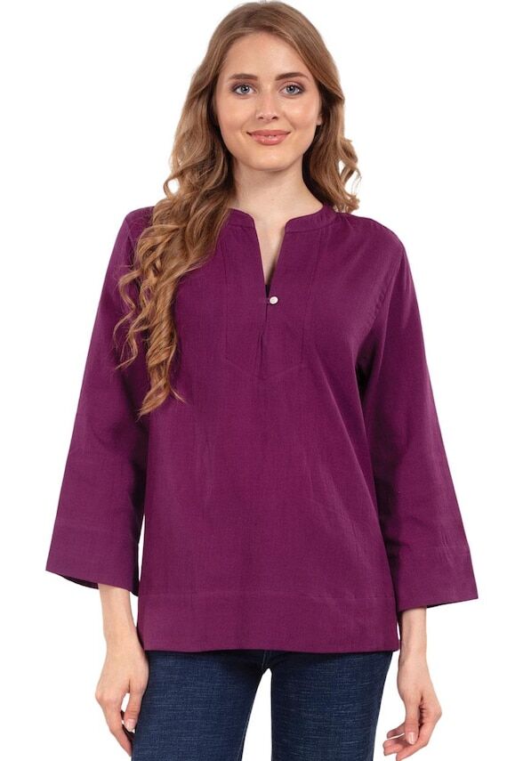 Purple Flax Linen Tunics...