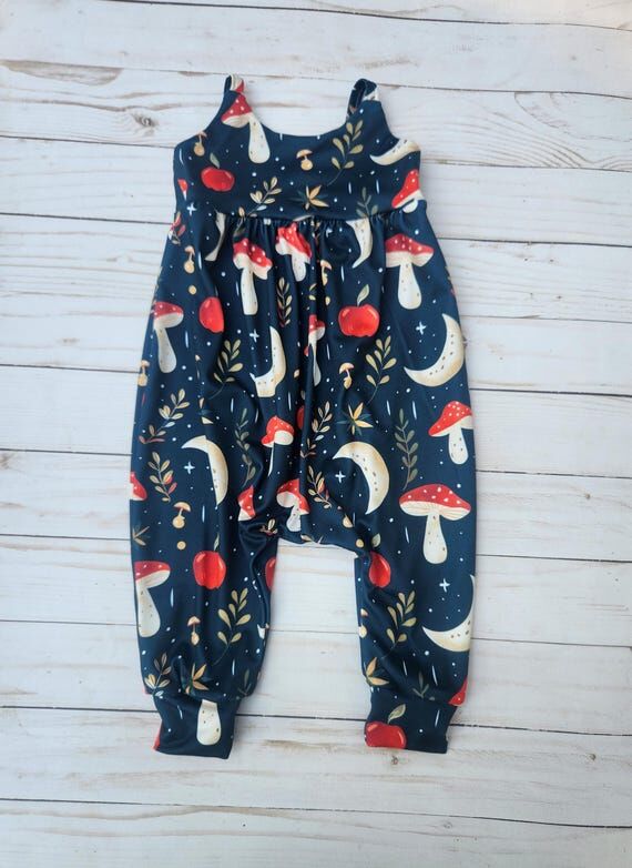 Handmade, mushroom bubble romper for infants ...