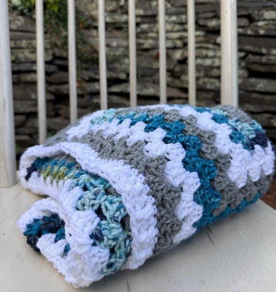 Handmade Crochet Granny Square Cardigan – W...