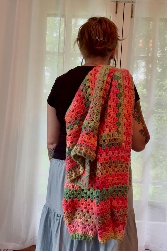 Handmade Crochet Granny Hexagon Cardigan | Bo...