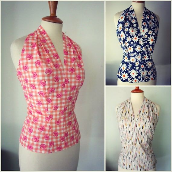 Halter blouse made from original 1950s patter...