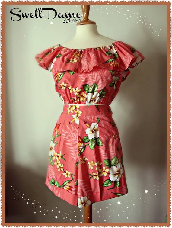 Swell Dame 1950s ruffled peasant blouse and ...