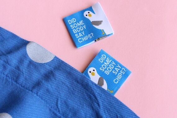 Funny Woven Sewing Labels – Pack of 6 Seagu...