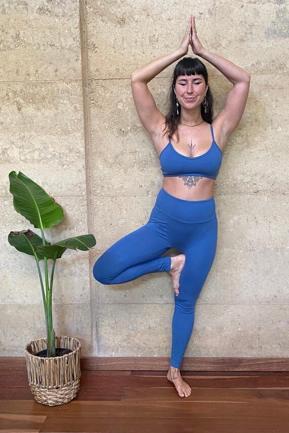Hemp Leggings: High Waisted Yoga Tights - Han...