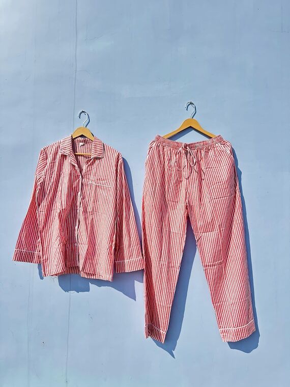 Cotton Pajama Set, Night Wear Comforteble Sui...
