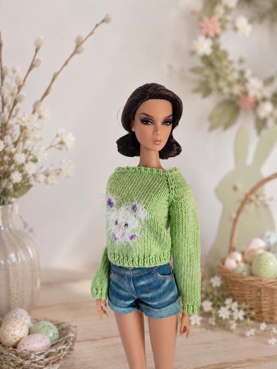 Hand Knitted Easter Bunny Sweater Integrity T...