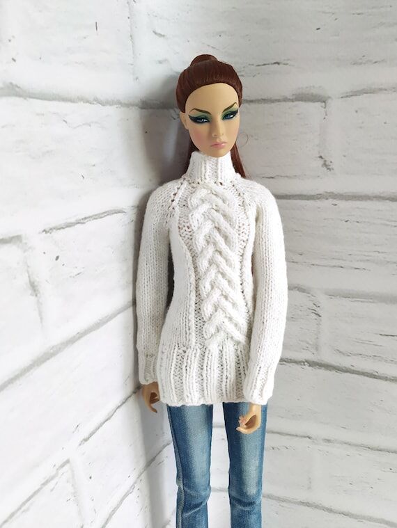 Handknitted Sweater for Fashion Royalty Dolls...