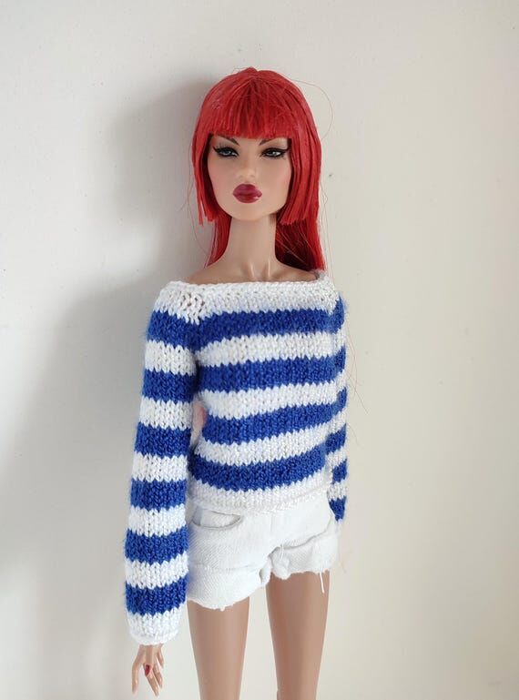Handmade Independence Day Blue White Striped ...