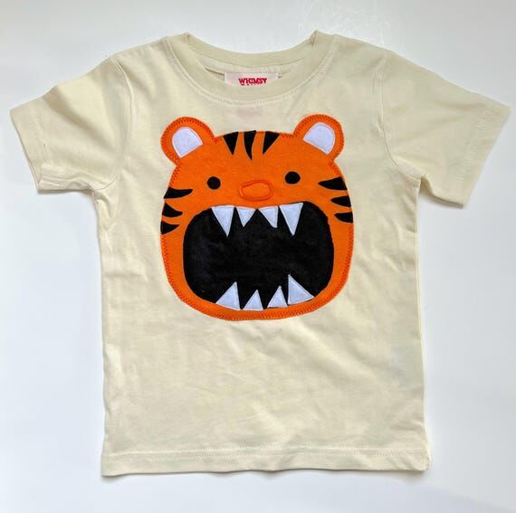 Kids Hand Appliqué Tiger T-Shirt | Playful J...