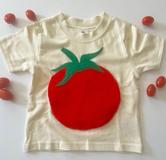 Kids Tomato T-Shirt – Plush Fleece Applique...