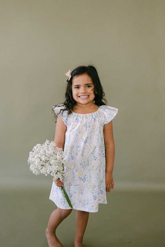 Cotton Toddler Easter Dress, Little Girls Bab...