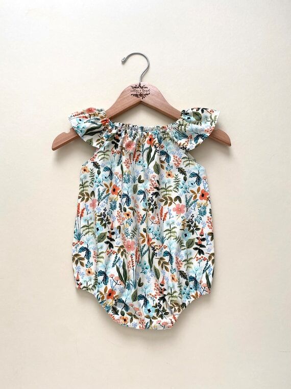 Rifle Paper Co baby romper, amalfi herb garde...