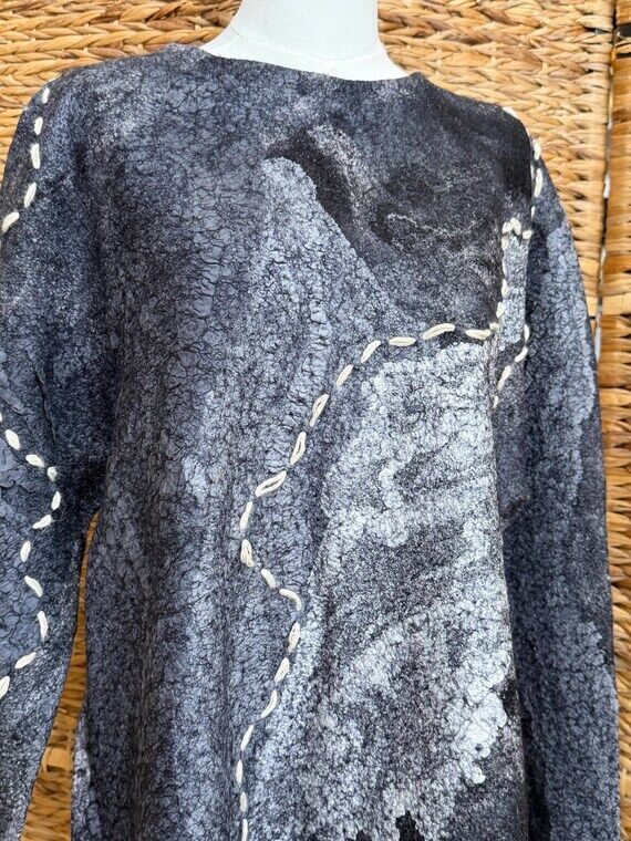 Nuno Felted Merino Wool Sweater: Handmade Wea...