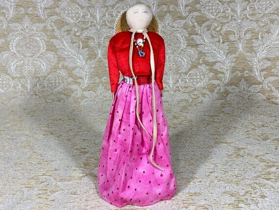 Native American Handmade Cloth Doll Dressed i...