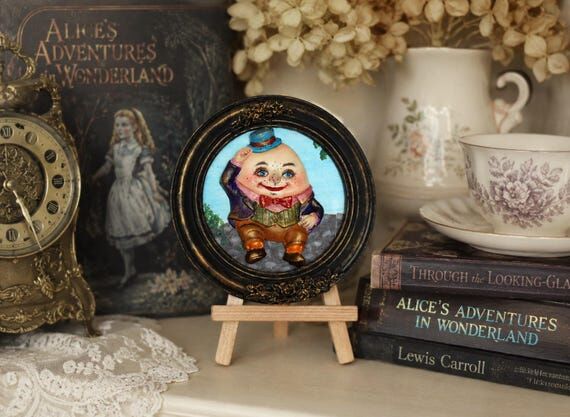Humpty Dumpty Relief Wall Art, Polymer Clay S...