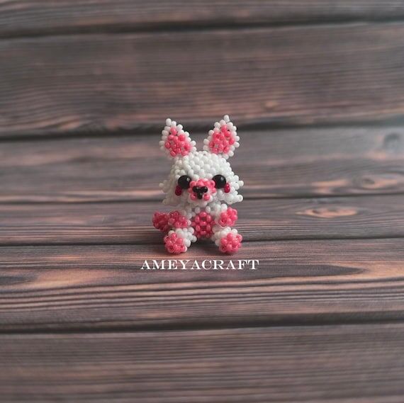 Handcrafted Beaded Mangle Figurine: Unique Be...