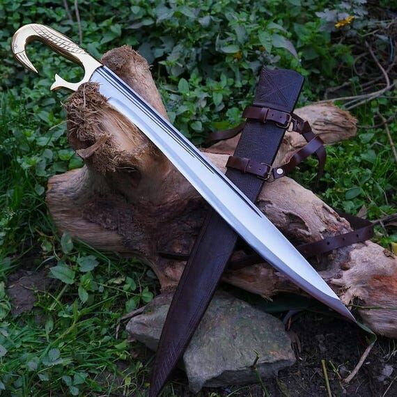 Handmade Greek sword Bronze handle stainless ...