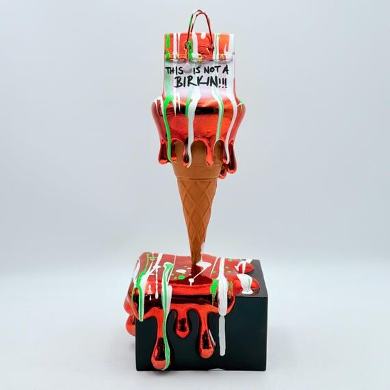 Melting Ice Cream Bag | Red Chrome Pop Art Sc...