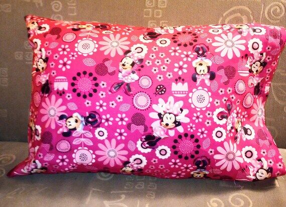 Mini Mouse Handmade Travel Pillow Case with P...