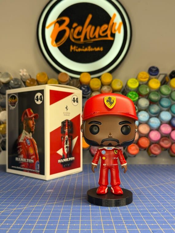 British Racing Driver Figure L H4 4 in Red Te...
