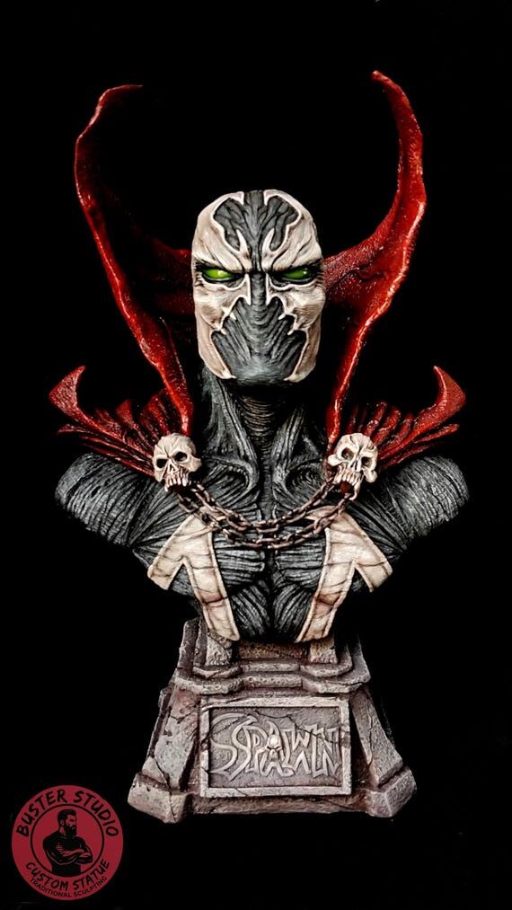 1:2 Scale Spawn Bust – Hand-Painted Resin F...
