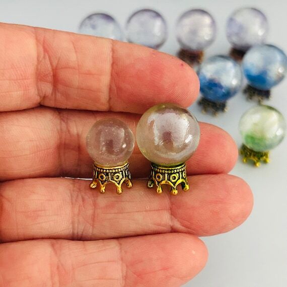 Mystical Miniatures: Handcrafted Crystal Ball...