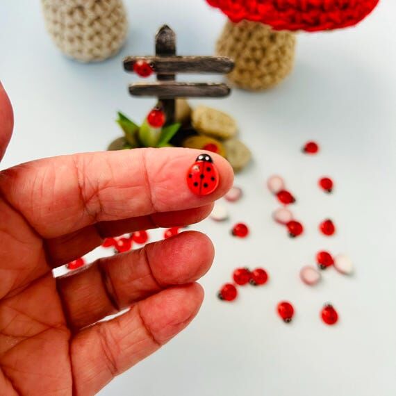Red Ladybugs | 8x10 mm Kawaii Resin Ladybugs ...