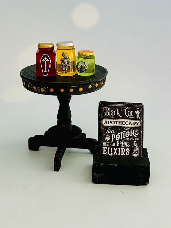 Miniature Potion Elixirs with Apothecary Sign...